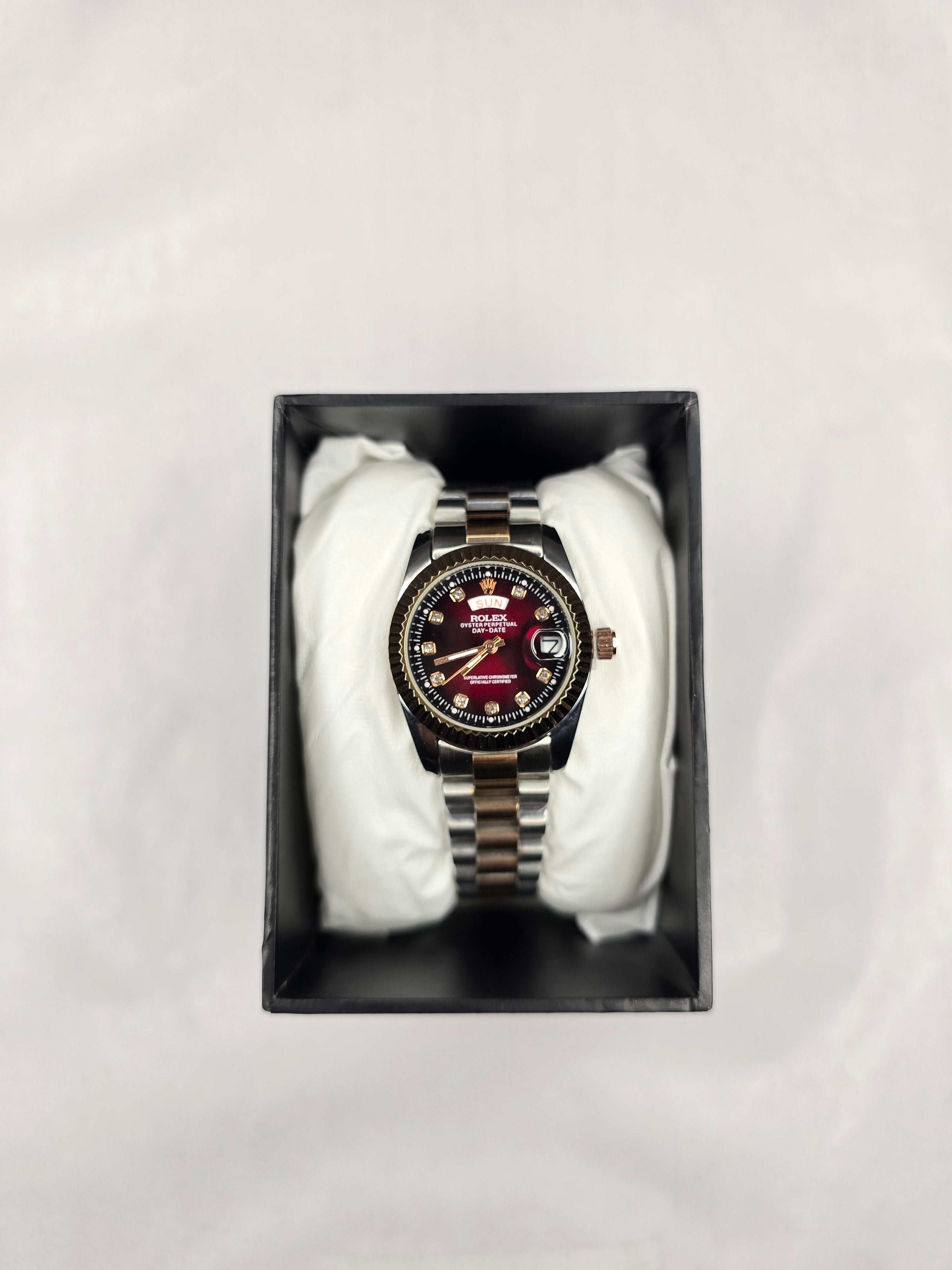 Women's Rolex Day-Date – Classic Two-Tone with Fluted Bezel